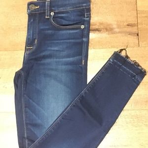 Hudson, Nico Mid-Rise Super Skinny, ankle Jean, raw hem, size 26, NWOT